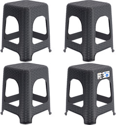 Taboret rattan 45 x 26 cm antracyt, 4 szt.