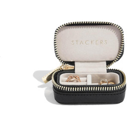 Stackers Etui podróżne na pierścionki (czarne) Petite