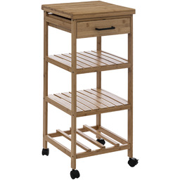 5five Simply Smart Mobilny regał kuchenny LINHA z szufladką i blatem, bambusowy
