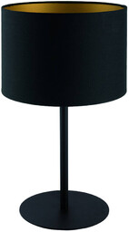 Lampa stołowa nowoczesna z abażurem ALICE czarny/złoty 9091