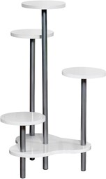 Kesper Stojak na Kwiaty, Drewno, Biały/Szary, 64.5 x 72.5 x 46 cm