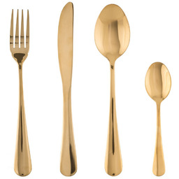 Secret De Gourmet Sztućce ze stali nierdzewnej, praktyczny zestaw przyborów kuchennych o nowomodnej stylistyce