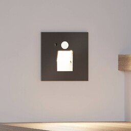 Arcchio Neru oprawa wpuszczana LED kątowa, czarna, czarny, salon / jadalnia, aluminium, nowoczesny