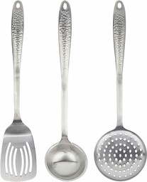 San Ignacio Q3786 3-częściowy zestaw przyborów kuchennych, łopatka do patelni, łopatka do patelni i łopatka ze stali nierdzewnej kolekcja Origen
