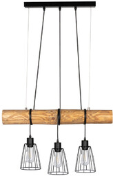 Trabo Short Lampa Wisząca 3xE27 Max.60W Sosna Bejcowana/Czarny 68204304