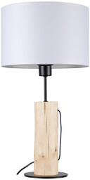 Pino Lampa Stołowa 1xE27 Max.40W Czarny/Sosna Naturalna/Czarny W Oplocie/Biały 77626904