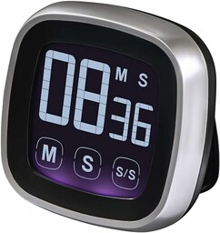 Xavax mminutnik kuchenny (timer, stoper elektroniczny, cyfrowy, czasomierz, do kuchni, magnetyczny, podpórka) srebrny
