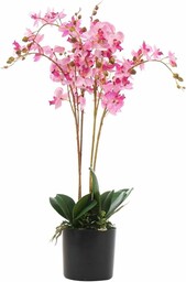 Leaf Design UK realistyczny sztuczny kwiat orchidei w doniczce, 60 cm, różowy