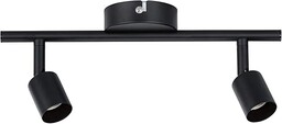 Paulmann 66756 reflektor Carolina 2-ogniskowy maks. 2x10 W lampa sufitowa czarna matowa spot metal GU10