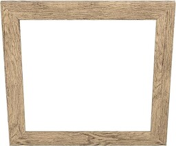EGLO ramka dekoracyjna z drewna, dodatek do panelu LED Salobrena 45 x 45 cm, kwadratowa ramka drewniana w kolorze jasnobrązowym płomieniowanym