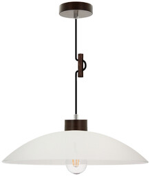 Jona Lampa Wisząca 1xE27 Max.60W Orzech/Czarny/W Oplocie/Biały 1408976