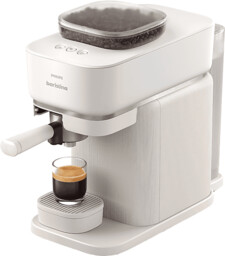 Ekspres kolbowy PHILIPS Baristina BAR300/00 z młynkiem biały biała kolba
