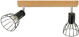 Megan Wood Lampa Sufitowa 2xE14 Max.40W Dąb Olejowany/Czarny 2344274