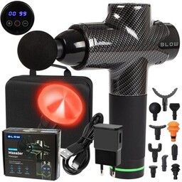 BLOW Masażer ręczny Gun Wave 5000 + końcówka rozgrzewająca