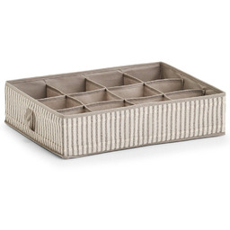 Zeller Materiałowy organizer z 12 przegródkami do szuflady, STRIPES