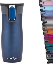 Contigo Uniseks Thermobecher West Loop Autoseal 2095799 Kubek Termiczny, Granatowy, 470 ml
