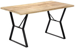 Elior Stół w stylu loft z litego drewna brązowy G1-E21