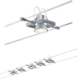 Paulmann 94133 system linkowy Mac II z możliwością rozbudowy maks. 5x10W chrom/mat, reflektor linkowy, lampa wisząca, system linkowy bez żarówek