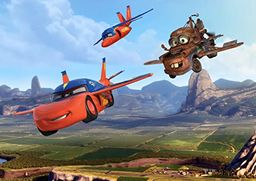 AG Design Disney Cars, fototapeta z włókniny, 4 części, wielokolorowa, 0,1 x 360 x 270 cm