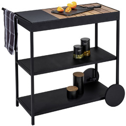 Wenko Wózek do serwowania z metalu i drewna akacji MIRO