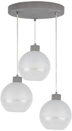 Fresh Lampa Wisząca 3xE27 Max.60W Szary/Szroniony-Transparentny 1860336R