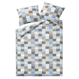 Karo Pościel z kory 140x200 wzór 96/1 Paczłork niebieski na guziki 100% bawełna gruba