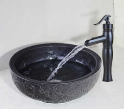 bateria umywalkowa + umywalka CHLORIS złota