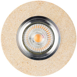 Vitar Sandstone Round Lampa Sufitowa Incl.1xLED GU10 6W Piaskowiec/Chrom 2511139