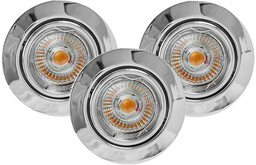 Ledsdream Round Lampa Sufitowa Incl.3xLED GU10 5W Chrom 2601328