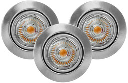 Ledsdream Round Lampa Sufitowa Incl.3xLED GU10 5W Satyna 2601329