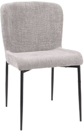 Krzesło do jadalni Willow, tapicerowane, wygodne, szare