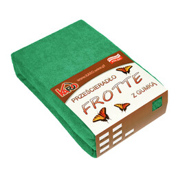 KARO Prześcieradło frotte z gumką 90x200 zielone trawiaste 049 grube 200g/m2
