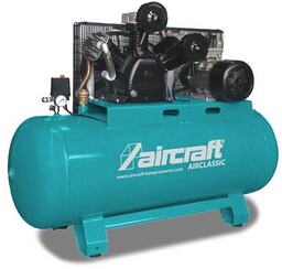 Kompresor, sprężarka tłokowa z napędem paskowym, elektryczna AirClassic 1003/270/10 VC, mobilna -AIRCRAFT 2035103