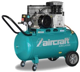 Kompresor, sprężarka tłokowa z napędem paskowym, elektryczna AirClassic 503/50/10, mobilna -AIRCRAFT 2034050