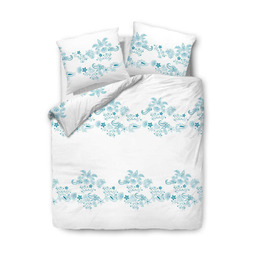 Darymex Pościel bawełniana 220x200 biała turkusowa ornamenty 71464/1 Cottonlove 3