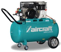 Kompresor, sprężarka tłokowa z napędem paskowym, elektryczna AirClassic 451/50/10, mobilna -AIRCRAFT 2034045