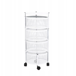 Regał na kółkach Robus metalowy biały 34x34x75 cm Homla