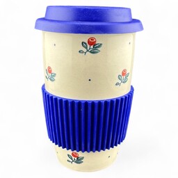 Kubek turystyczny 400 ml Borówki dek. Borc Ceramika Bolesławiec