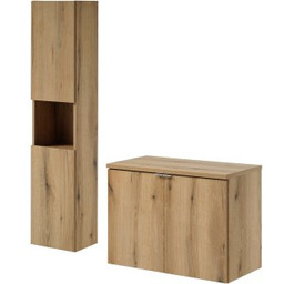 COMAD Zestaw mebli NOVA OAK szafka z drzwiami z blatem 80 cm, słupek 30 cm