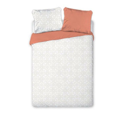 Faro Pościel bawełniana 160x200 Kwiaty biała szara morelowa Delicate 006 4164