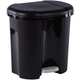 Rotho Duo Kosz na Śmieci, Tworzywo Sztuczne, Czarny, 2 x 10 Litrów