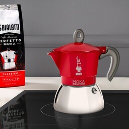 Kawiarka Bialetti New Moka Induction 4 filiżanki - Czerwona