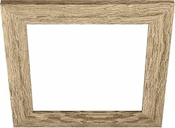 EGLO ramka dekoracyjna z drewna, dodatek do panelu LED Salobrena 30 x 30 cm, kwadratowa ramka drewniana w kolorze jasnobrązowym płomieniowanym