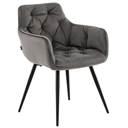 Krzesło tapicerowane DC0084-3 szary welur