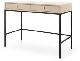 Toaletka Mono beżowa (MT104), konsola do przedpokoju, czarny stelaż