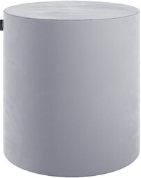 Puf Barrel, srebrzysty szary, ø40, wys. 40 cm, Velvet
