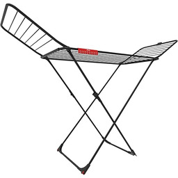 Vileda Extra Ultimate Suszarka do ubrań (Black Edition) Mocniejsze pręty Linie XL dla mniejszej liczby marek w ubraniach 20 m przestrzeni do suszenia Uchwyt na skarpetki Kółka ułatwiają