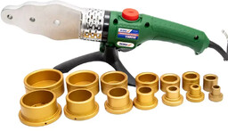 ZGRZEWARKA DO RUR I ZŁĄCZEK Z TWORZYW SZTUCZNYCH DEDRA DED7514 1500W, WALIZKA METALOWA, ZAKRES 16-63MM, PE, PP, PB
