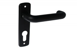 Klamka drzwiowa LEA z kompletem tarczek, czarna SZ180-EL74-55PZ (do zamka Ikva lover)