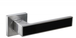 Klamka GABI rozeta kwadrat nikiel/czarna